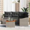 vidaXL Ensemble de canap&eacute; de jardin 5 pcs Gris