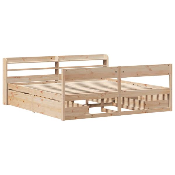 vidaXL Cadre de lit sans matelas 200x200 cm bois massif de pin