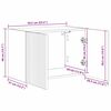 vidaXL Meuble TV mural Blanc 59,5 x 31 x 40 cm Bois d'ing&eacute;nierie