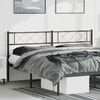 vidaXL T&ecirc;te de lit de remplacement m&eacute;tal noir 180 cm