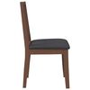 vidaXL Chaises à manger coussins 2 pcs marron bois massif caoutchouc