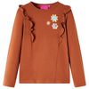 T-shirt enfants &agrave; manches longues cognac 128