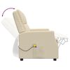 vidaXL Fauteuil de massage inclinable 2 places cr&egrave;me similicuir