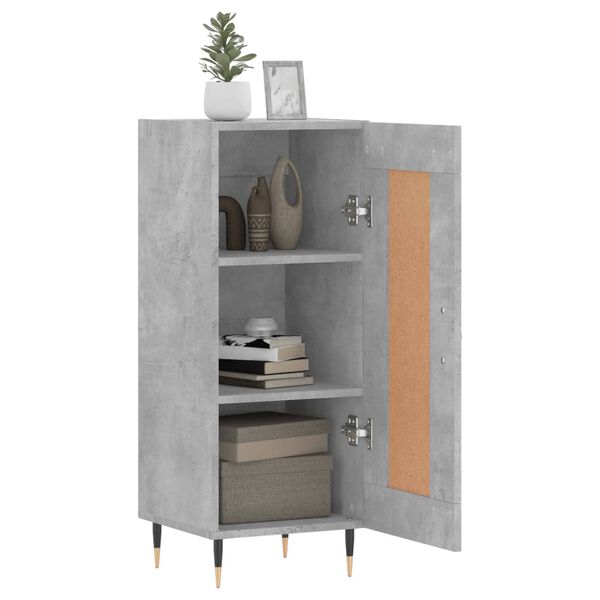 vidaXL Buffet Gris b&eacute;ton 34,5x34x90 cm Bois d'ing&eacute;nierie
