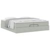 vidaXL Cadre de lit ottoman avec matelas gris clair 200x200 cm velours
