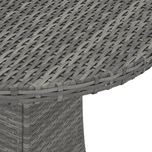 vidaXL Table de jardin Gris 70x70x73 cm R&eacute;sine tress&eacute;e