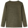 T-shirt enfant &agrave; manches longues kaki fonc&eacute; 104
