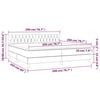vidaXL Sommier &agrave; lattes de lit matelas LED Gris clair 200x200 cm Tissu