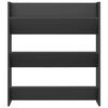 vidaXL Armoire &agrave; chaussures murale Gris 80x18x90 cm Agglom&eacute;r&eacute;