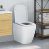 vidaXL Si&egrave;ge de toilette Blanc 47,5 x 35 x 3,6 cm Duroplast