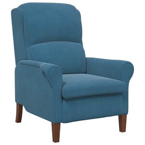vidaXL fauteuil Bleu Velours