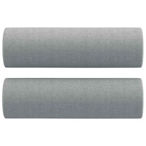 vidaXL Oreillers d&eacute;coratifs lot de 2 Gris clair &Oslash;15x50 cm Tissu