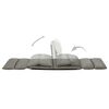 vidaXL Chaise pliable de sol Gris fonc&eacute; Microfibre