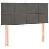 vidaXL T&ecirc;te de lit Gris fonc&eacute; 90x5x78/88 cm Velours