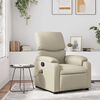 vidaXL Fauteuil de massage inclinable cr&egrave;me similicuir