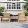 vidaXL Chaises de jardin avec table 3 pcs Beige Bois d'Acacia Massif
