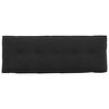 vidaXL Coussin de Dos Noir 140 x 50 cm Tissu en velours c&ocirc;tel&eacute;