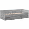 vidaXL Lit de jour avec tiroirs sans matelas sonoma gris 75x190 cm