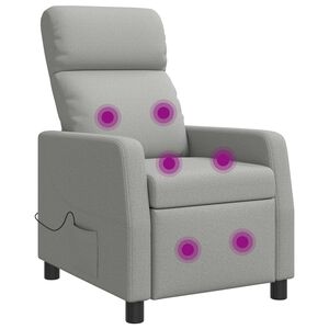 vidaXL Fauteuil de massage inclinable Gris nuage Tissu