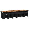 vidaXL Ensemble &agrave; manger de jardin 17 pcs coussins noir r&eacute;sine tress&eacute;e