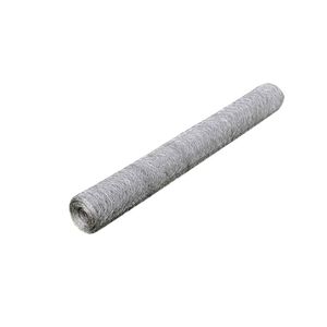 vidaXL Cl&ocirc;ture en treillis Acier galvanis&eacute; Hexagonal 1x25 m Argent&eacute;