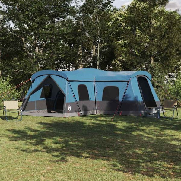 vidaXL Tente Bleu 680 x 510 x 210 cm Polyester 185T avec rev&ecirc;tement PU