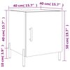 vidaXL Table de chevet ch&ecirc;ne marron 40x40x50 cm bois d&rsquo;ing&eacute;nierie