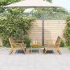 vidaXL Chaises de jardin avec table 3 pcs Gris 90 x 45 x 40 cm