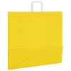 vidaXL Sacs en papier 250 pcs avec poign&eacute;es jaune 54x15x49 cm