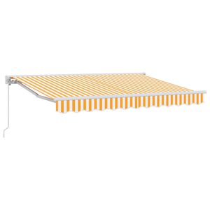 vidaXL Auvent r&eacute;tractable manuel Jaune 3 x 2,5 m