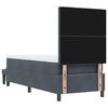 vidaXL Lit &agrave; ressorts avec matelas Gris fonc&eacute; 80 x 200 cm Velours