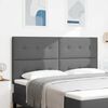 vidaXL T&ecirc;te de lit LED avec t&ecirc;te de lit Gris fonc&eacute; 180 cm Polyester