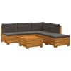 vidaXL 6 pc Ensemble de canap&eacute;s d'ext&eacute;rieur Bois d'Acacia Massif