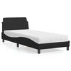 vidaXL Lit avec matelas Dover noir 80x200 cm similicuir