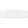 vidaXL Paniers &agrave; gabions arqu&eacute;s 8 pcs 400x30x100/120 cm Fer galvanis&eacute;