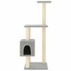 vidaXL Arbre &agrave; chat avec griffoirs en sisal Gris clair 104 cm