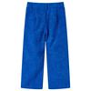 Pantalons pour enfants velours côtelé bleu cobalt 92