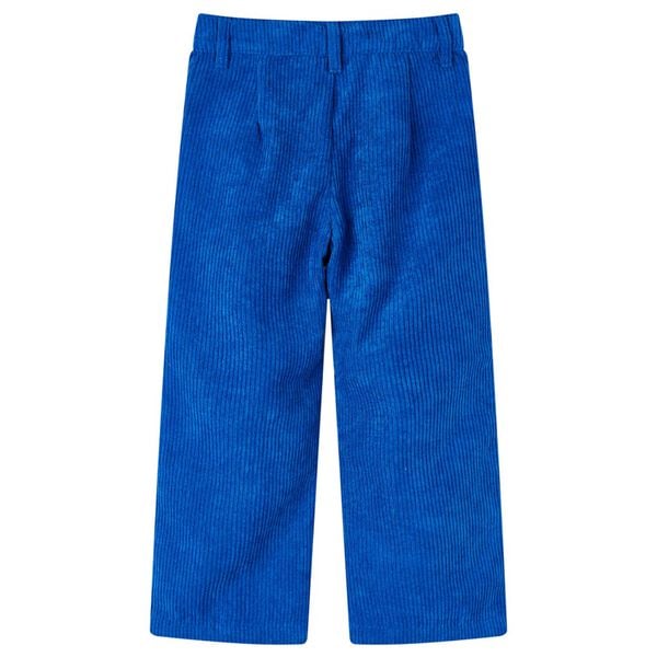 Pantalons pour enfants velours côtelé bleu cobalt 92