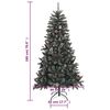 vidaXL Sapin de Noël artificiel avec support Vert 180 cm PVC