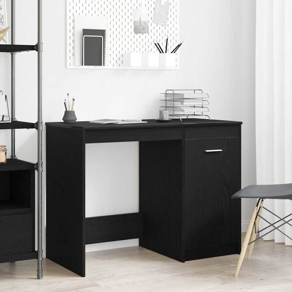 vidaXL Bureau Chêne noir 100 x 50 x 76 cm Bois d'ingénierie