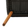 vidaXL Ensemble de salle &agrave; manger pour jardin 5 pcs Noir polyrotin