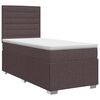 vidaXL Lit boxspring avec matelas Marron fonc&eacute; 90 x 200 cm Tissu
