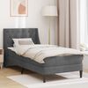 vidaXL Cadre de lit avec matelas Gris fonc&eacute; 80 x 200 cm Velours