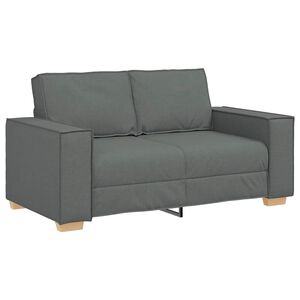 vidaXL Canap&eacute; 2 places Gris fonc&eacute; 160x78x84 cm Tissu