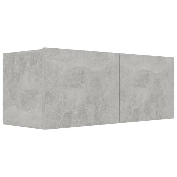 vidaXL Meubles TV 3 pcs Gris b&eacute;ton Bois d'ing&eacute;nierie