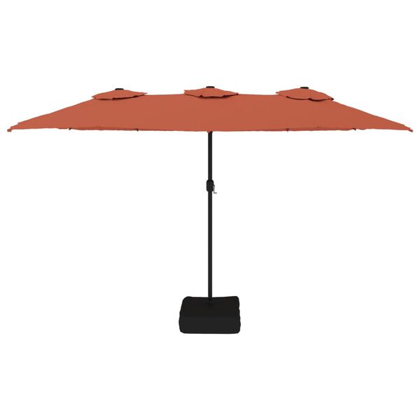 vidaXL Parasol de jardin à double tête terre cuite 449x265 cm