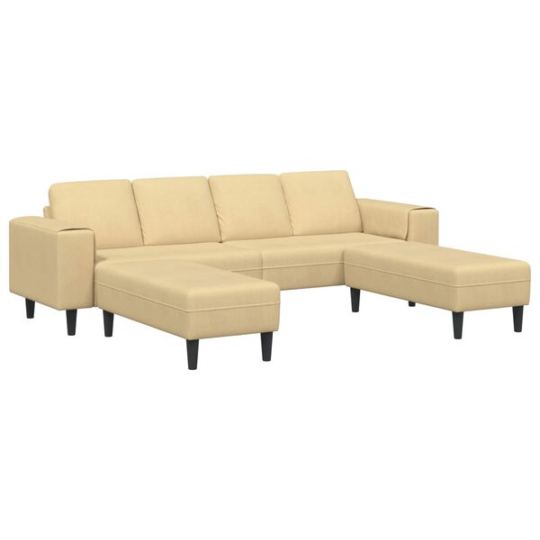 vidaXL Canap&eacute; Vert gris 250 x 188 x 76 cm Tissu en velours c&ocirc;tel&eacute;