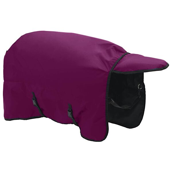 vidaXL Couverture &Eacute;quine Vert fonc&eacute; et noir 105 cm Polyester