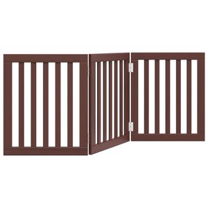 vidaXL Barri&egrave;re pour chien pliable 3 panneaux 150 cm bois de peuplier