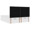 vidaXL Cadre de lit ottoman et matelas blanc pur 160x200 cm similicuir